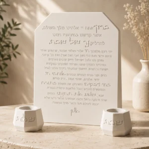 סט פמוטים וברכת הדלקת נרות
