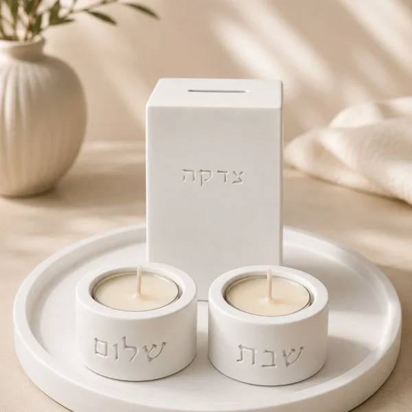 סט פמוטים וקופת צדקה