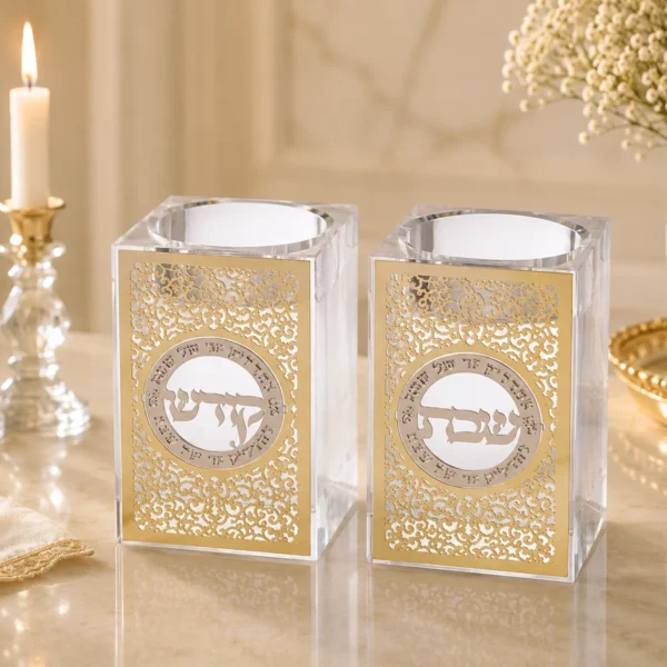 פמוטי קריסטל שבת קודש